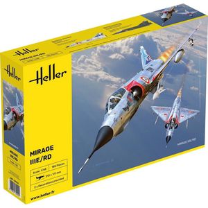 1:48 Heller 30422 Mirage IIIE-O-R-RD-EE-EA Plastic Modelbouwpakket