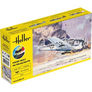 1:72 Heller 56235 Focke-Wulf FW190 A5/A8/F8 - Starter Kit Plastic Modelbouwpakket