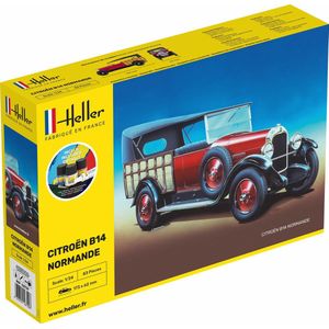 1:24 Heller 56729 Citroen B14 Normande Car - Starter Kit Plastic Modelbouwpakket