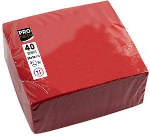 PROnappe Servietten rot 2-lagig 38,0 x 38,0 cm, 40 St.
