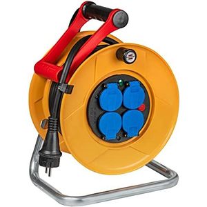 Brennenstuhl Kid Pro kabelhaspel 15 m (IP44, Cablepilot), gemaakt in Frankrijk, 1079341, geel