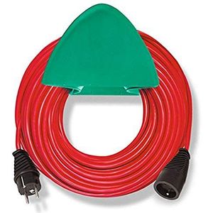 Brennenstuhl - Verlengkabel - 15 m - H05VV-F 3 G1,5 - Rood - Met Wandhouder