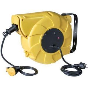 Brennenstuhl Box Electric Elektrische, automatische kabelhaspel, ABE, geel, 1241201