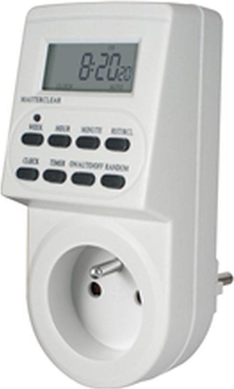 Brennenstuhl - BAT DZ 20 - Digitale Tijdschakelaar - Wit - 10 Programmeerbare Schakeltijden