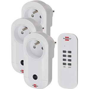 Brennenstuhl 1507041 Set 1 afstandsbediening en 3 ontvangers Comfort-Line, wit, eenheidsmaat
