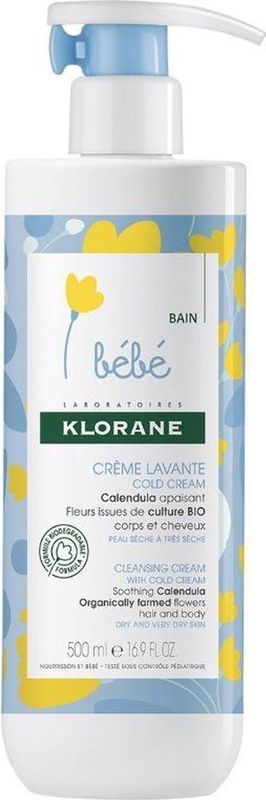 Klorane Bebe - Cleansing Cold Cream - Zachte Verzorging - Bloemenextracten