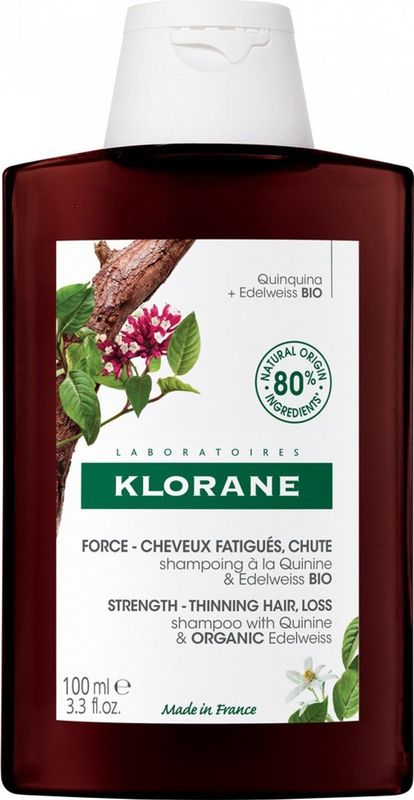 Klorane - Versterkende Shampoo - 100 ml - Met Quinine & Org. Edelweiss