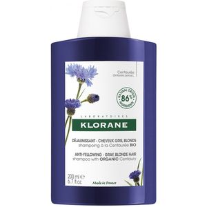 Klorane Haar Centaurée Anti-Yellow Shampoo Wit/Grijs Haar 200ml