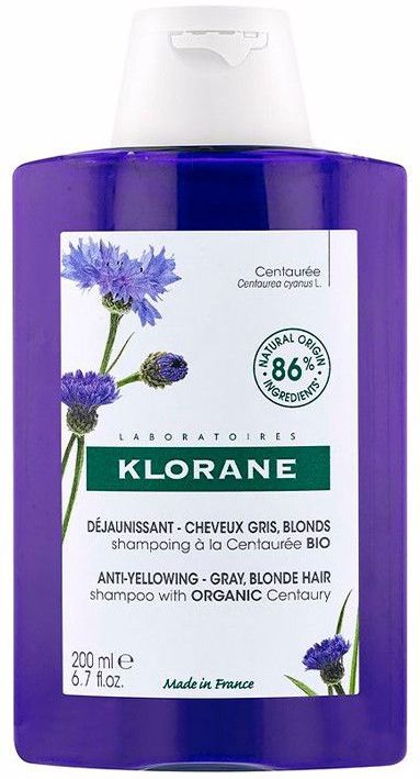 Klorane - Duizendguldenkruid - Shampoo - Blauwachtig - BIO