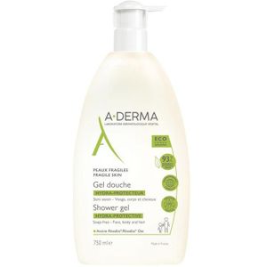 A-DERMA Hydra-Beschermende Douchegel - 500ml - Natuurlijke Ingrediënten - Vegan