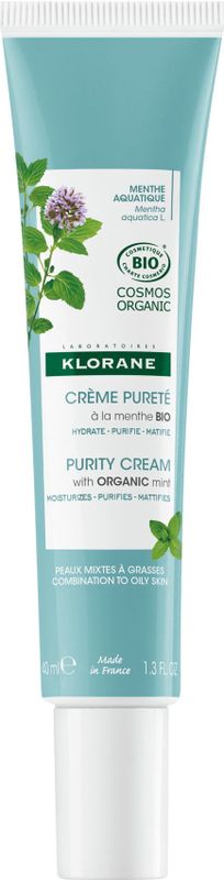 Klorane - Aquatic Munt - Gezichtscrème - Groen - 40 ml