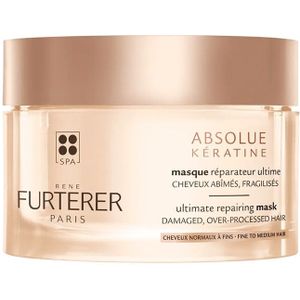 René Furterer Absolue Keratine Renewal Cure Mask, voor ultieme reparatie, beschadigd haar, overbehandeld, 200 ml, normaal tot fijn haar