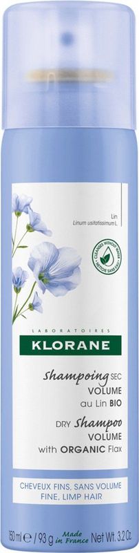 Klorane - Linseed Droogshampoo - 150ml - Met Biologisch Vlaszaad