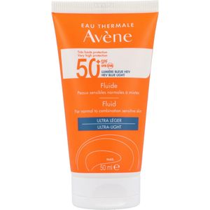 Eau Thermale Avène Fluïde SPF50 - Zonnebrand - Voor Gevoelige Huid - Waterbestendig
