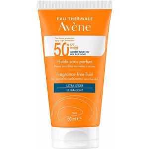 Avene - High Protection Unscented Fluid - Zonnebrand - SPF50+ - Ongeparfumeerd