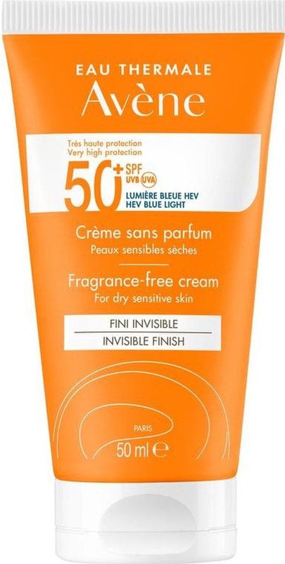 Avène SPF 50+ Crème Zonder Parfum - 50ml