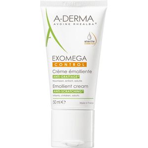 A-DERMA - EXOMEGA CONTROL - Jeukwerende Emolliërende Crème - 360° Effectiviteit - 95% Natuurlijke Ingrediënten
