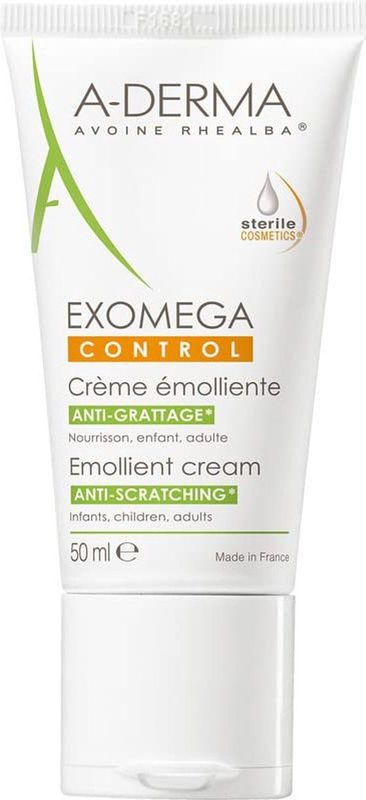 A-DERMA - EXOMEGA CONTROL - Jeukwerende Emolliërende Crème - 360° Effectiviteit - 95% Natuurlijke Ingrediënten