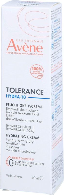 Avène - Tolérance Hydra 10 - Hydraterende Crème - 40ml - Geschikt voor Droge Huid