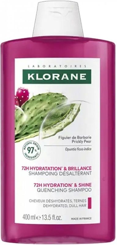 Klorane - Hydration & Shine - Quenching Shampoo - Cactusvijg - 400 ml