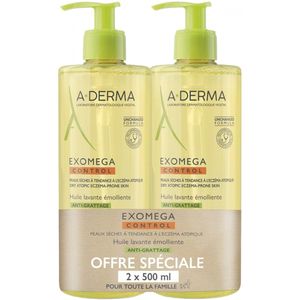 A-Derma - Exomega Control - Wasolie - 2x500ml