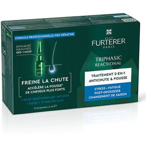 Rene Furterer - Triphasic Reactional - Behandeling Tegen Haaruitval - 12x5ml - Natuurlijke Ingrediënten