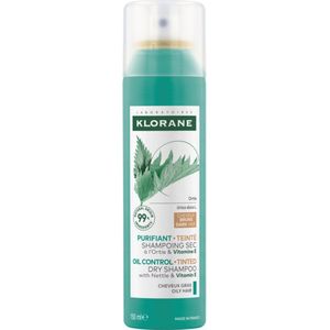 Klorane - Droogshampoo - Bruin - 150ml - Zuiverende Droogshampoo met Brandnetel