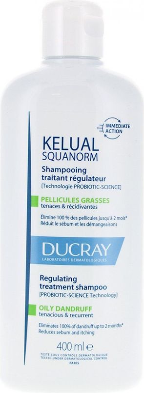 Ducray - Kelual Squanorm - Shampoo - 400ml - Voor Vet Haar