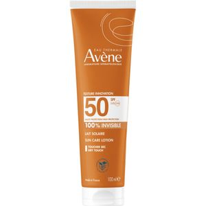 Avène Zon 100% invisible zonnemelk SPF50 | Zeer droge zonnebescherming Gevoelige huid 100 Melk