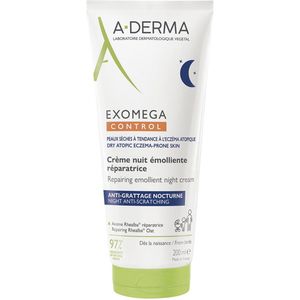 A-Derma ExoMega Control Herstellende Emolliërende Nachtcrème Anti-Jeuk 200ml