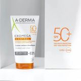 A-Derma Exomega Control Emoliërende Zonnecrème - SPF50+ - Niet Geparfumeerd - Waterbestendig