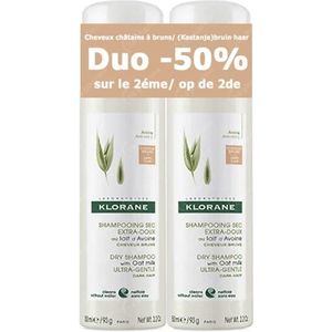 Klorane Droogshampoo met Havermelk getint promo 2x150ml