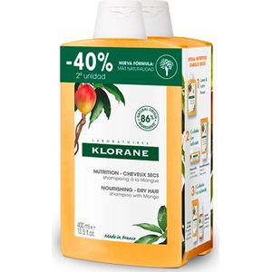 Klorane Al Mango Nourishing Shampoo For Dry Hair Duo 2 X 400 Ml
