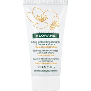 Klorane - AMANDEL - Ontharingscrème - Gezicht en Gevoelige Zones - Tube - 75 ml