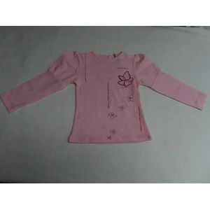 T shirt lange mouw - Meisje - Roze - Bloem - 3 jaar 98