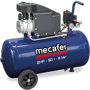 MECAFER - 425794 - Compressor - Blauw - 50 L - 2 PK - 8 Bar