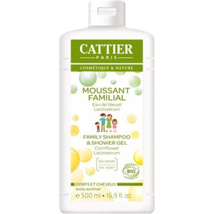 Cattier - Family Shampoo en Showergel - 500 Milliliter - Biologisch Blauwbessenbloemwater