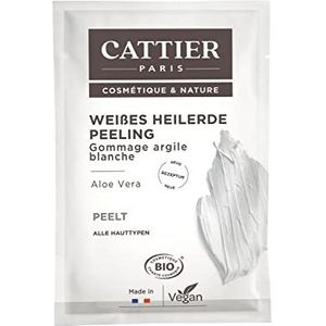Cattier Helende aarde peeling, met witte helende aarde en aloë vera, natuurlijke cosmetica, 4 x 13 ml