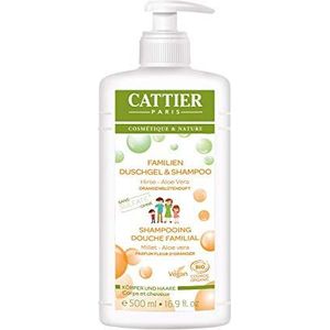 Cattier douchegel en shampoo, oranjebloesem voor het hele gezin, natuurlijke cosmetica, 500 ml