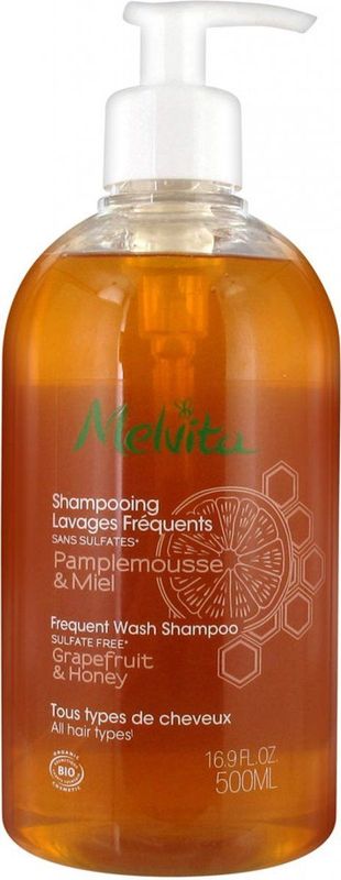 Melvita - Les Shampooing Lavages Fréquents - Shampoo - Pompelmoes - Honing
