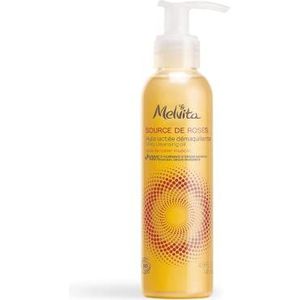 Melvita - Make-up verwijderingsolie Source de Roses – veganistische formule van 100% natuurlijke oorsprong – biologisch gecertificeerd – reinigt en reinigt zacht – normale huid, gemengde of droge huid – fles 145 ml