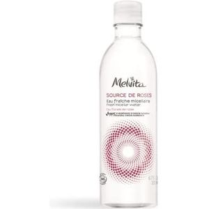 Melvita, Micellair vers water, bron van rozen, veganistische formule, 99% natuurlijke oorsprong, biologisch gecertificeerd, reinigt en verwijdert make-up zacht voor de gevoelige huid, 200 ml