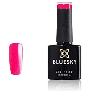 Bluesky Christmas Glitter Gel Nail Polish, Tender Kiss Dc20, Bright Pink Glitter, 10 ml (Requires Drying Under UV LED Lamp)