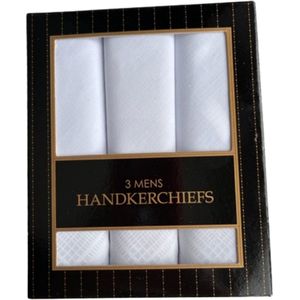 Zakdoeken heren - Cadeau doosje met 3 heren zakdoeken - blauw - grijs - rood - geruit
