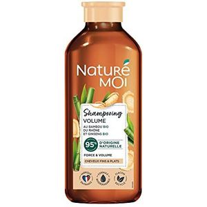 Naturé Moi - Shampoo volume zonder sulfaten – verzorging van fijn en plat haar – sterkte en volume – bamboe en ginseng biologisch – 95% natuurlijke oorsprong – 250 ml – gemaakt in Frankrijk