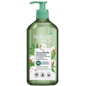 Naturé Moi - Kalmerende douchecrème – gevoelige huid – hydrateert en voedt – douchegel – biologische katoenen bloem en hennep van het massieve centrum – 96% natuurlijke oorsprong – 500 ml – gemaakt in Frankrijk