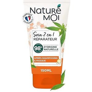Naturé Moi - 2-in-1 haarverzorging - Conditioner + masker - Droog en beschadigd haar - Met plantaardige ceramiden en biologische hennepolie - 98% natuurlijke oorsprong - 150 ml - Gemaakt in Frankrijk