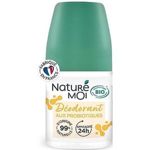 Naturé Moi - Deodorant Roll-on - 24 uur werkzaamheid - Deodorant met probiotische werkzame stoffen - Zomergeur - 99% natuurlijke oorsprong - 50 ml - Gemaakt in Frankrijk
