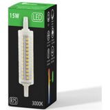 Groenovatie LED Lamp R7S Fitting - 15W - 25x190 mm - 360º - Dimbaar - Warm Wit