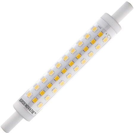 Groenovatie LED Lamp R7S Fitting - 10W - 16 x 118 mm - 360º - Dimbaar - Warm Wit
